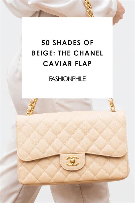 caviar beige chanel|50 Shades of Beige: The Chanel Caviar Flap.